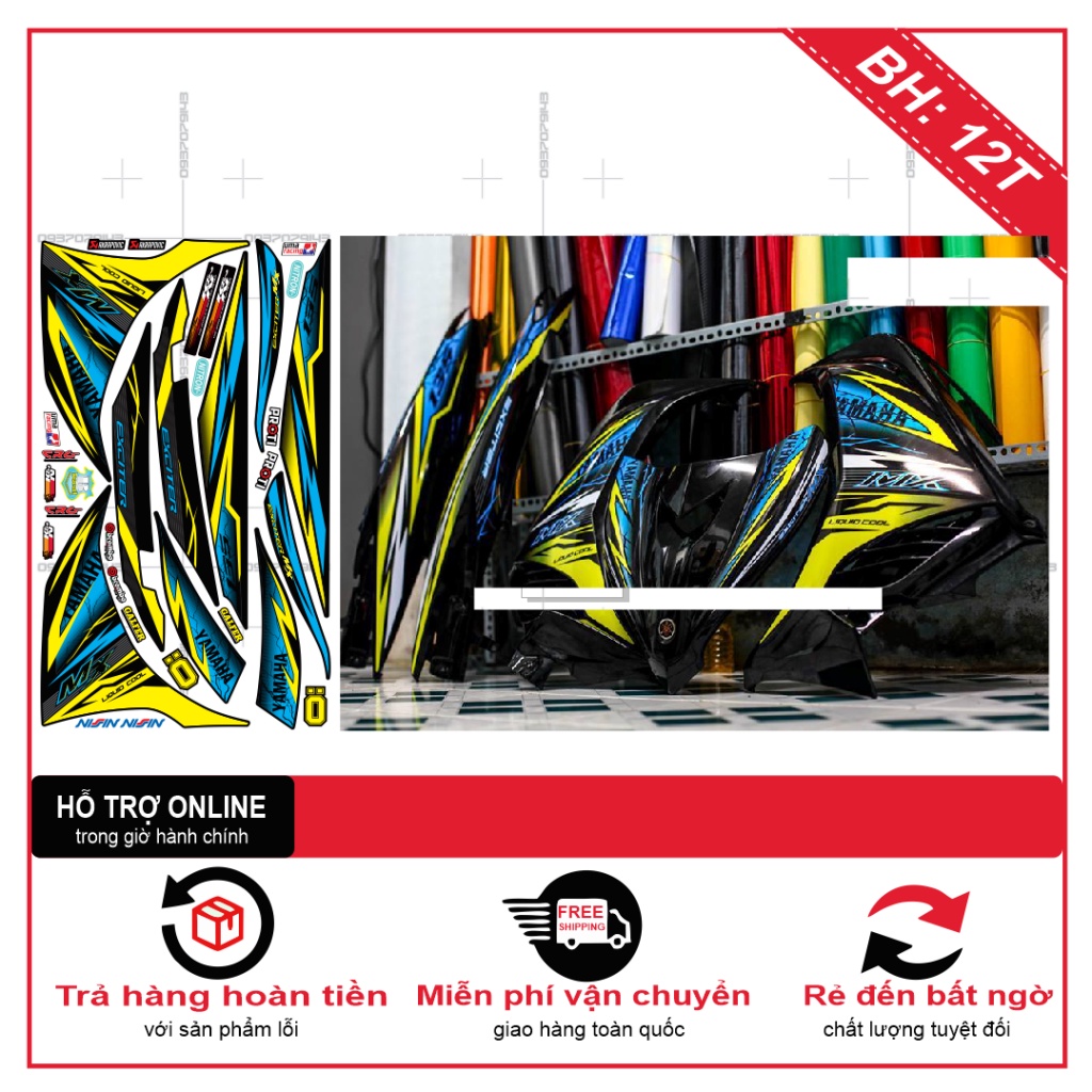 TEM RỜI EX 2011 MX SẤM SÉT -- SHIN DECAL 2