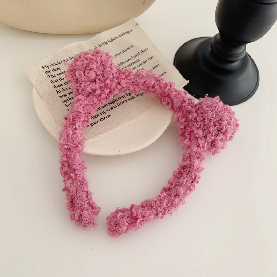 Băng đô cài tóc lông cừu nhiều màu sắc tùy chọn xinh xắn đáng yêu J20102102