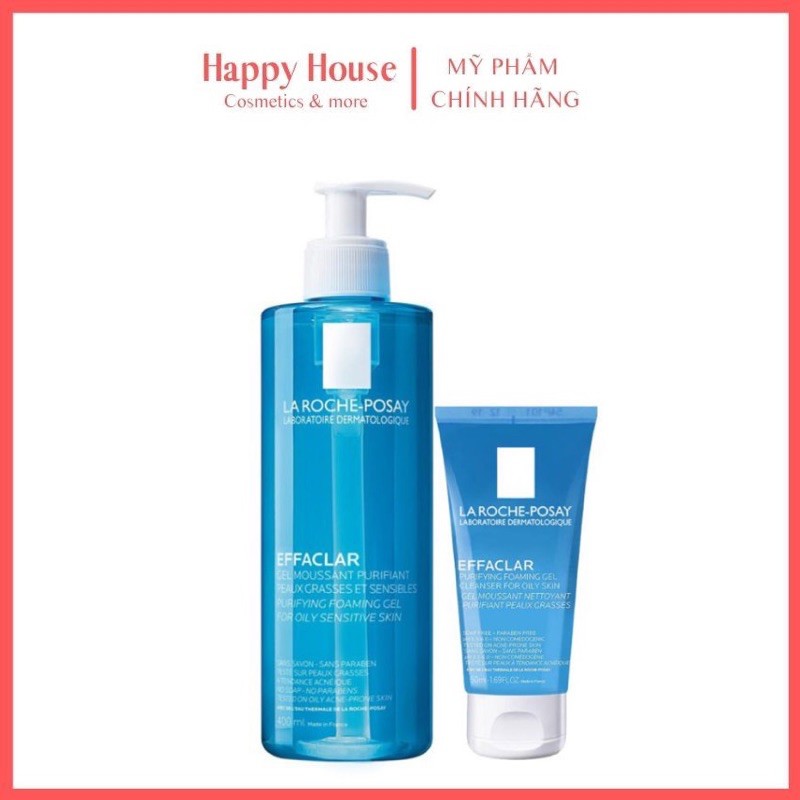 Sữa rửa mặt La Roche-Posay Effaclar Purifying Foaming Gel Cleanser - Sữa Rửa Mặt Cho Da Dầu, Mụn 400ml