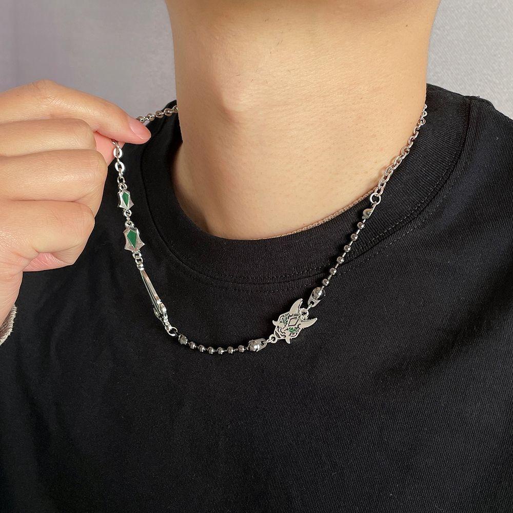 ANEMONE Vòng cổ Bằng Thép Không Gỉ Dày Phong Cách Hàn Quốc Cho Nam