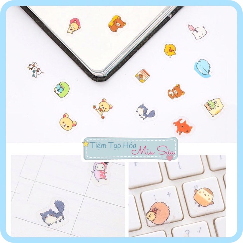  Set 80 sticker hoạt hình dễ thương - MiuSua