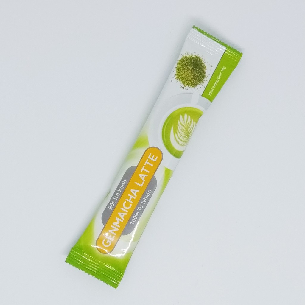 Trà Sữa Matcha Gạo Rang Chính Sơn Genmaicha Latte 18g - Trà Gạo Rang 100% Tự Nhiên, Hàng Chính Hãng