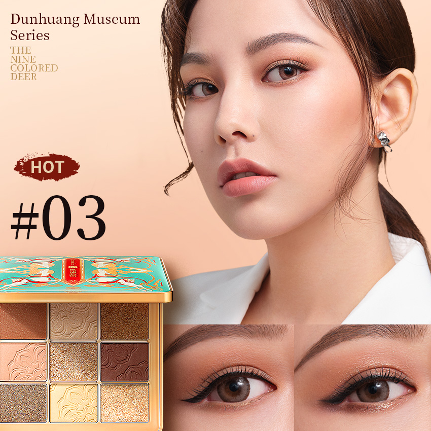 Bảng Phấn Trang Điểm Mắt Carslan X Dunhuang 9 Màu Sắc 16g