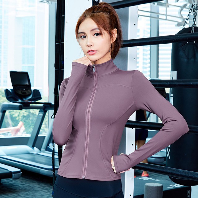 ĐỒ TẬP GYM, YOGA - Áo khoác thể thao nữ dài tay, Form áo ôm body tôn dáng [FANDRUINO]