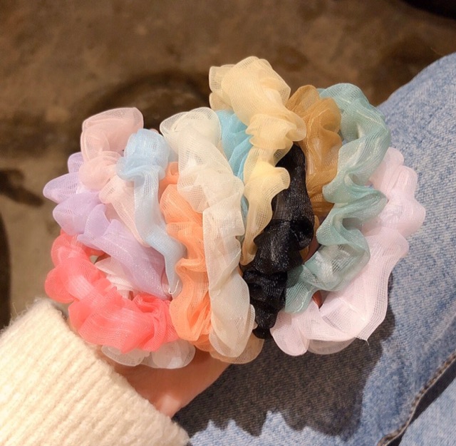 Cột tóc scrunchies mini màu xinh soạn ngẫu nhiên