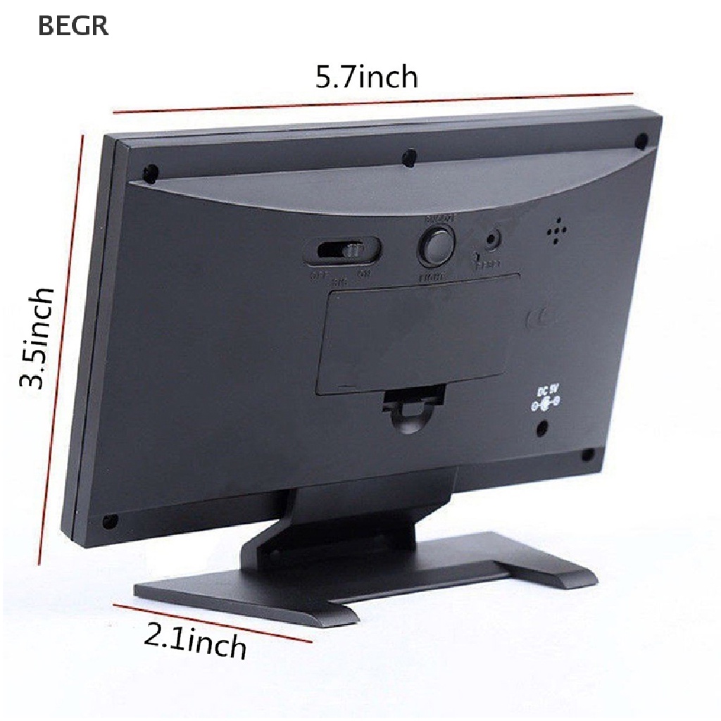 Đồng Hồ Báo Thức Điện Tử Hiển Thị Màn Hình LCD Nhiều Màu Sắc