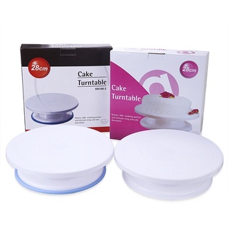 Bàn xoay bánh kem nhựa cao cấp chống trượt ( 28cm có hộp)