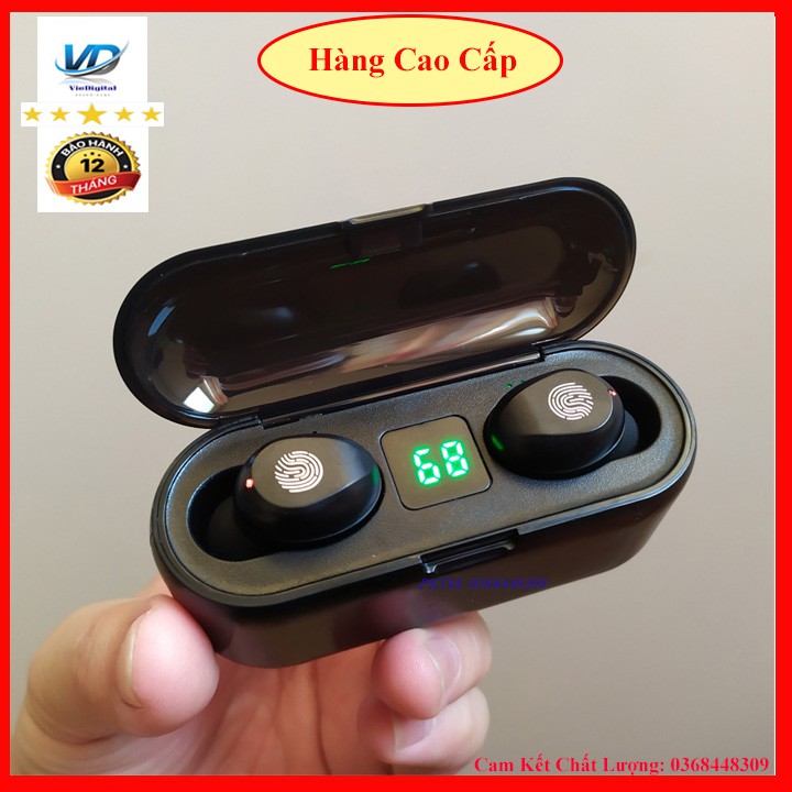Tai Nghe Bluetooth, Tai Nghe Không Dây AMOI F9 TWS 5.0 9D, Cảm Ứng Chạm, Chống Nước, Chống Ồn. | BigBuy360 - bigbuy360.vn
