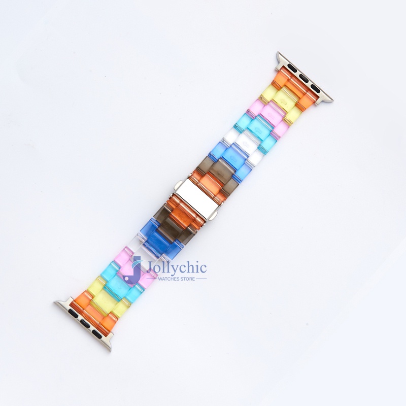 Dây Đeo Bằng Nhựa Trong Suốt Cho Đồng Hồ Thông Minh Apple Watch Series 7 6 5 4 42mm 38mm iwatch 7 6 5 4 3 44mm 40mm 41MM 45MM