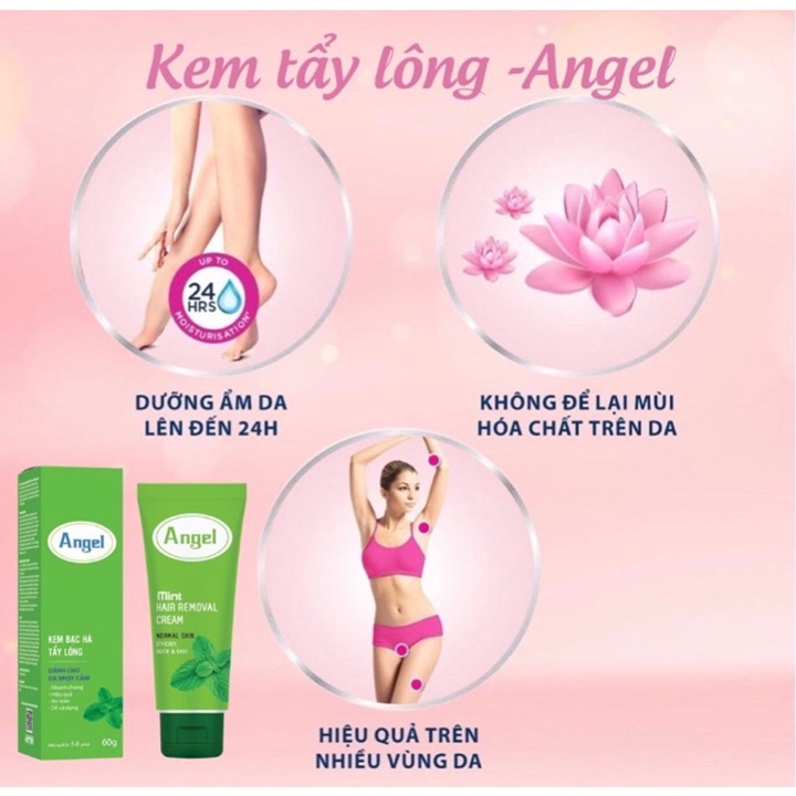 [Sỉ-Rẻ] Kem tẩy lông Angel, tẩy sạch mịn – HUKB754 [Lẻ-Sỉ]