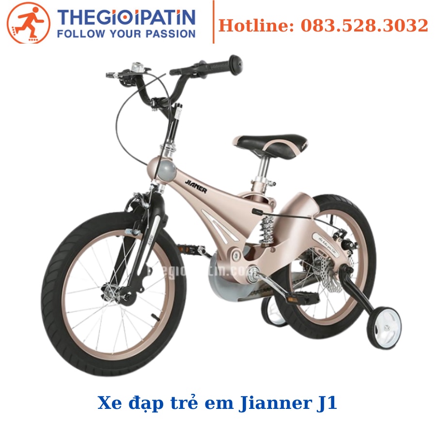 Xe đạp trẻ em Jianner J1 thể thao, xe đạp giá rẻ cho bé có bánh phụ an toàn