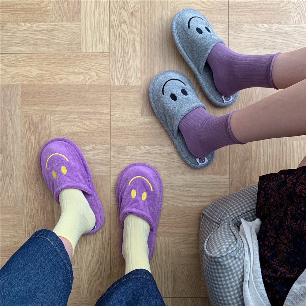 1 đôi vớ cotton màu trơn họa tiết kẻ sọc phong cách Hàn Quốc cho nữ