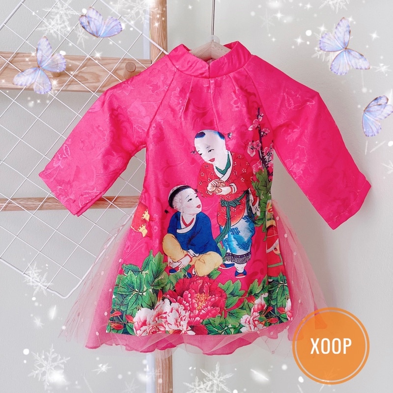 XẢ! ÁO DÀI TẾT 3 MÀU KÈM CHÂN VÁY