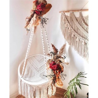 Ghế đu/xích đu macrame 1 vòng vintage