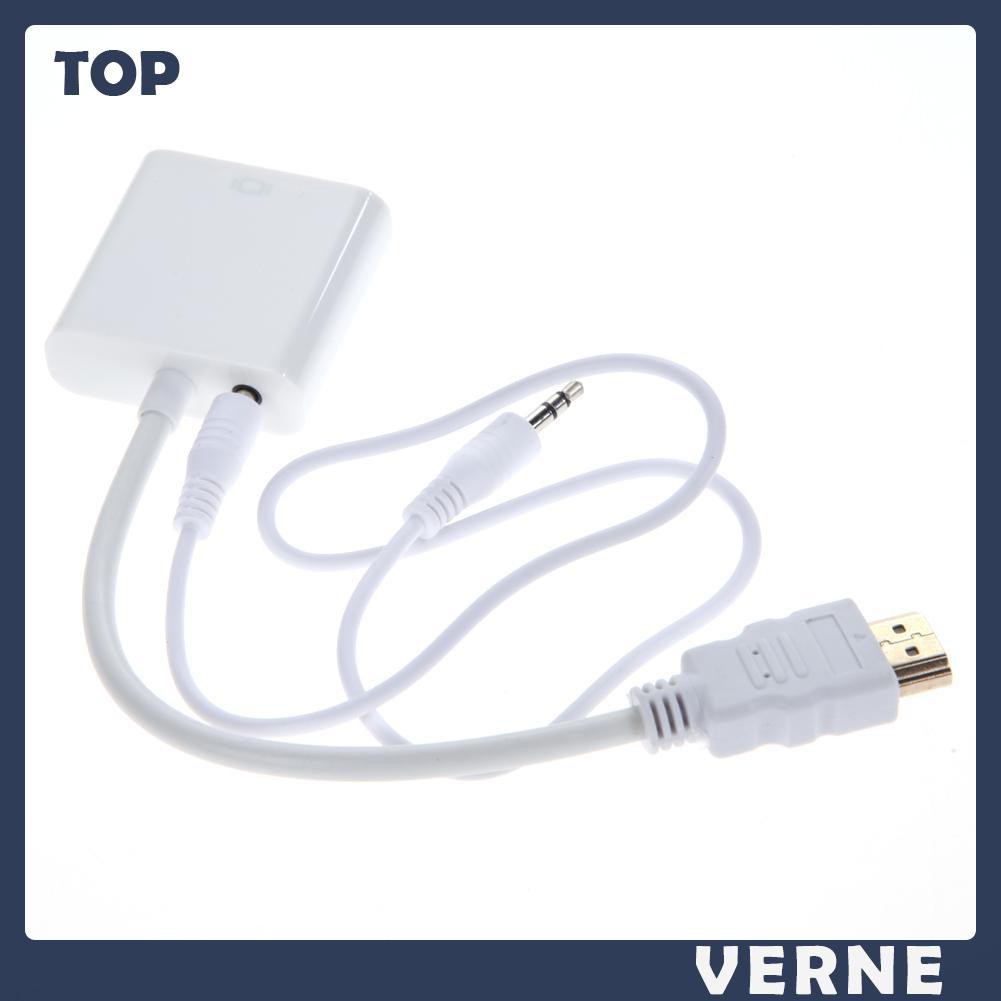 vernesss 1080P Micro HDMI-compatible / Mini HDMI-compatible / HDMI-compatible to VGA Converter Adapter with Audio