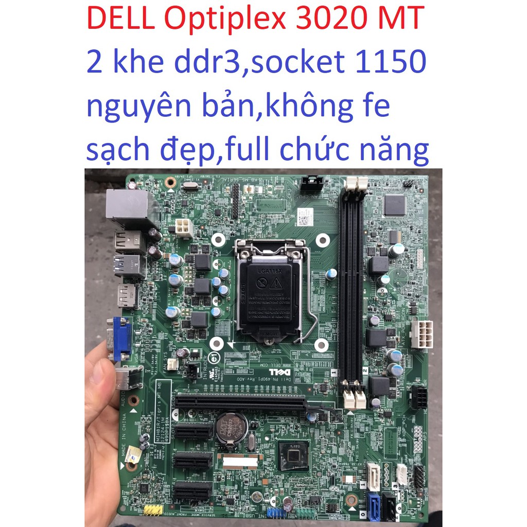 Main DELL 3020 2 khe ram ddr3 socket 1150 mainboard bo mạch chủ máy tính PC Optiplex MT,e5300