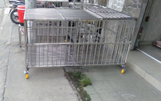 Chuồng chó inox 80*170*95