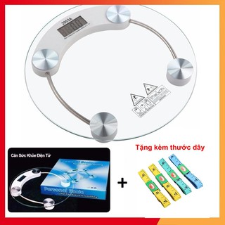 Cân sức khỏe điện tử mặt kính [Tặng thước dây] (Tổng kho gia dụng giá tốt)