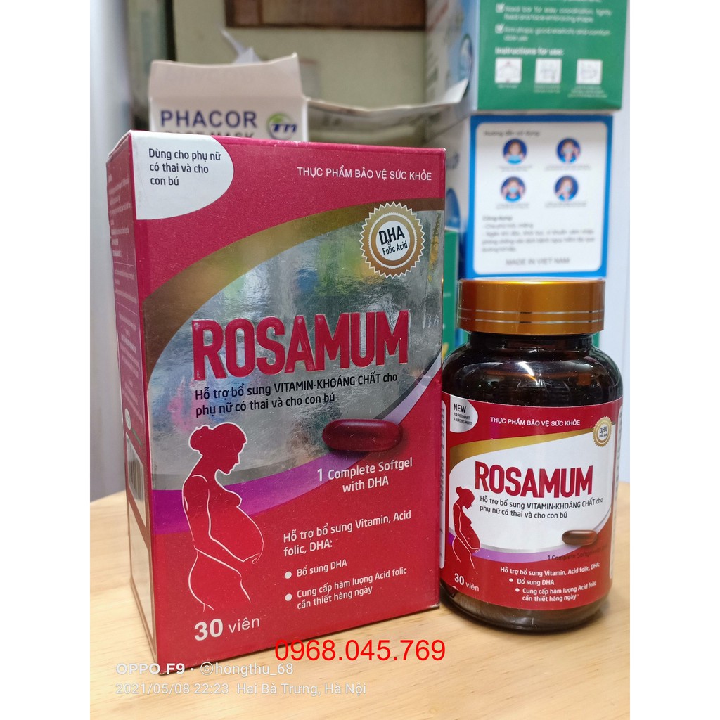 Viên uống ROSAMUM lọ 30 viên Bổ Sung Vitamin và khoáng chất cho bà bầu