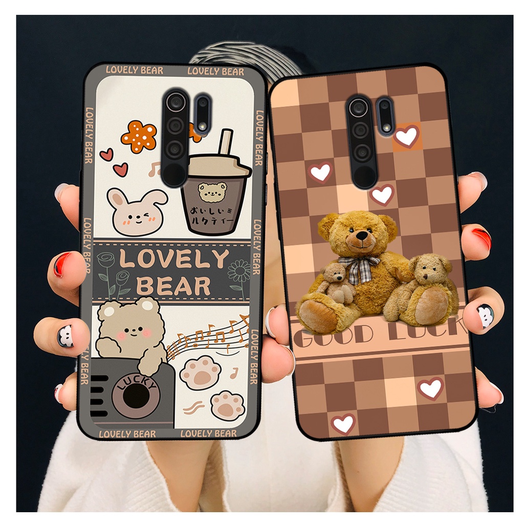 Ốp lưng Xiaomi Redmi 9 in hình gấu bear dễ thương, bền đẹp