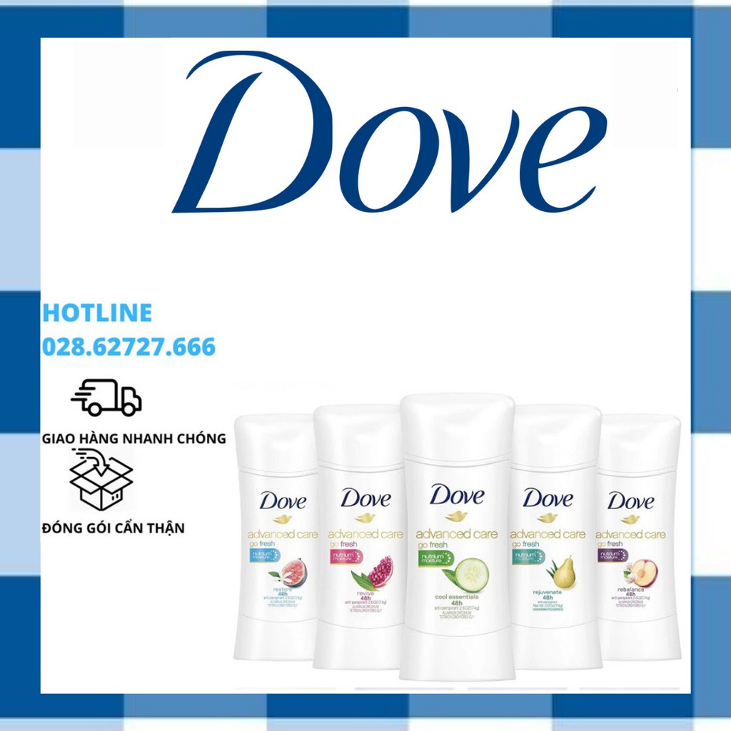 [Đủ Mùi] Sáp Lăn Khử Mùi Dove Advanced Care (74g)