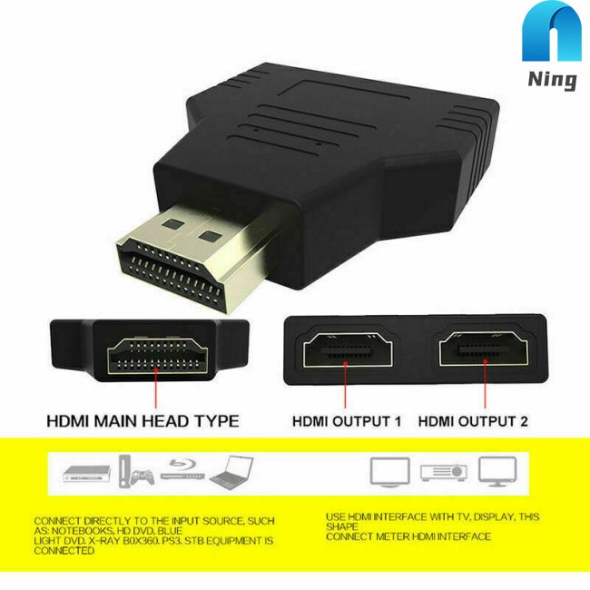 Bộ Chuyển Đổi Chia Cổng HDMI 1 Trong 2 1080P Cho PS4 Xbox HDTV