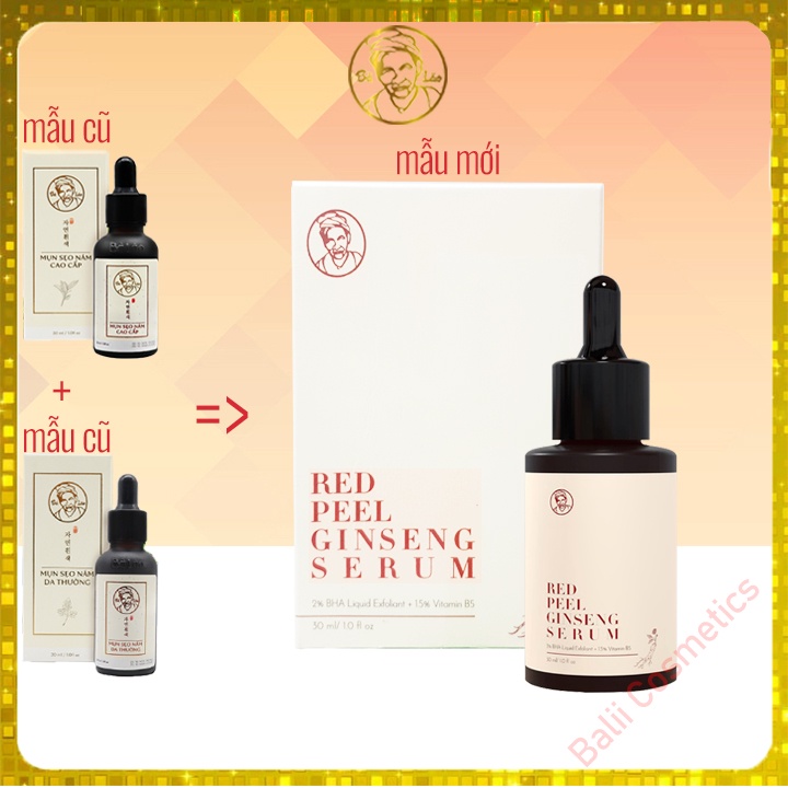 ( Mẫu Mới ) Serum tái tạo Bà Lão red peel gingseng - sạch mụn sẹo thâm