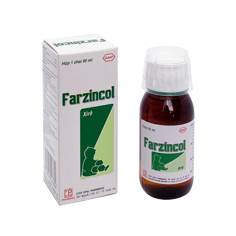 [Chính hãng]  Siro uống bổ sung kẽm Farzincol (Chai 90ml)  Date mới