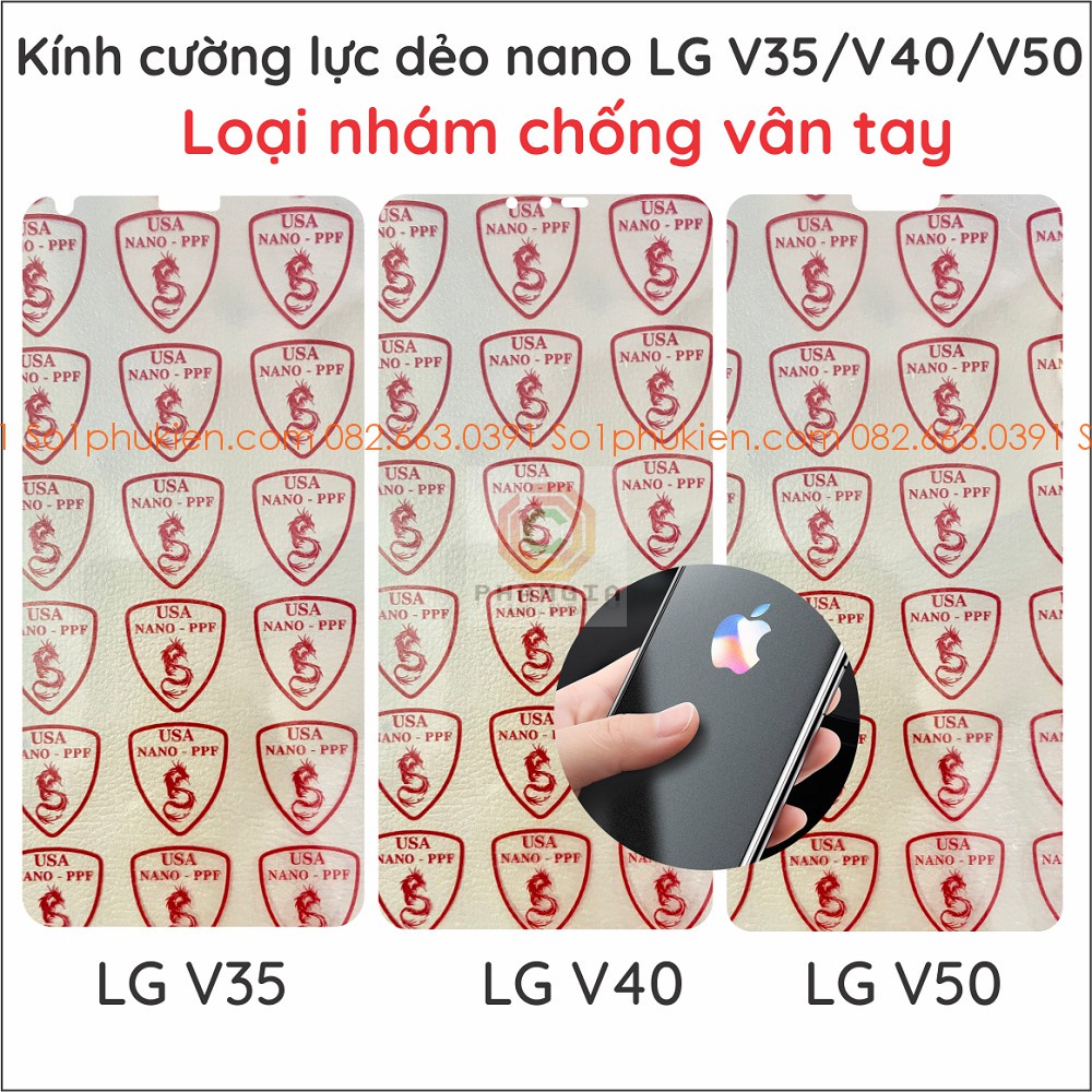 Dán cường lực LG V50 V50s V50 thinQ 5G / V40 V40 thinq / V60 V60 thinq 5G / V30 V30+ V30s thinq trong, nhám c vân tay