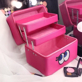Cốp da mini 3 tầng đựng đồ trang điểm nail,mi,phun xăm ❤️❤️