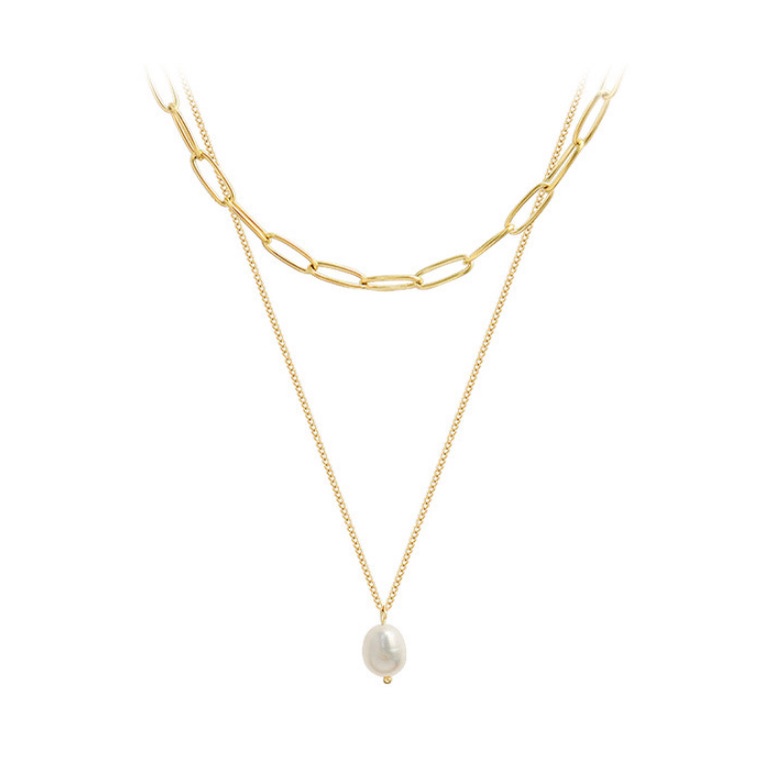 Dây Chuyền 2 Tầng Titan Ko Han Rỉ TT 3939