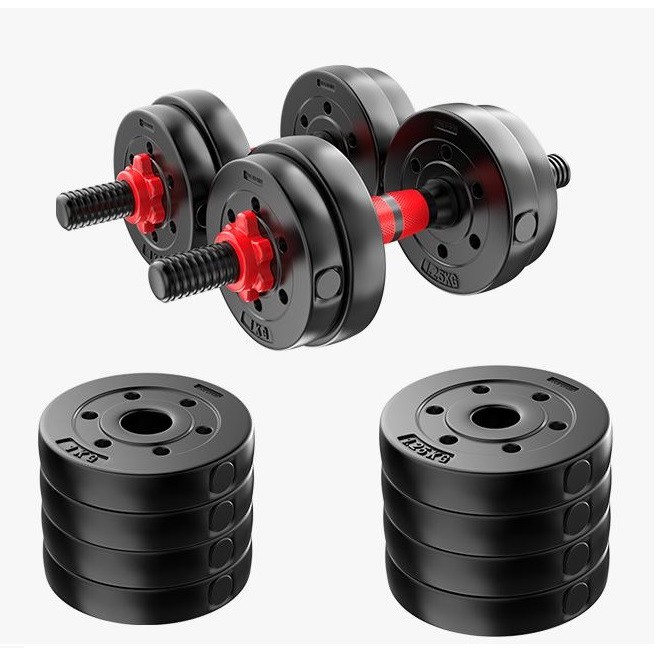 GYM-BỘ 10KG TẠ MIẾNG NHỰA ĐEN CAO CẤP ĐA NĂNG CAO CẤP
