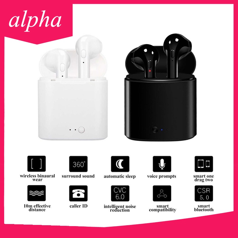 Tai nghe bluetooth không dâyv Set tai nghe thể thao không dây Bluetooth V5.0 Tws I7S cho Iphone 7 chất lượng cao