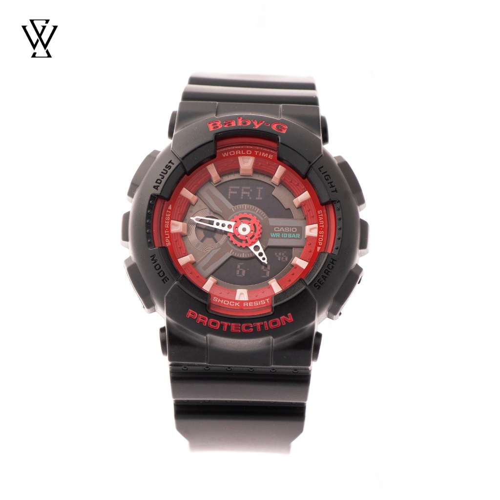 Đồng Hồ Điện Tử Nữ Casio Baby-G WATCHSTORE BA-110SN-1ADR Thiết Kế Mặt Kính Khoáng 43.5mm, Dây Và Vỏ Nhựa Bền Bỉ