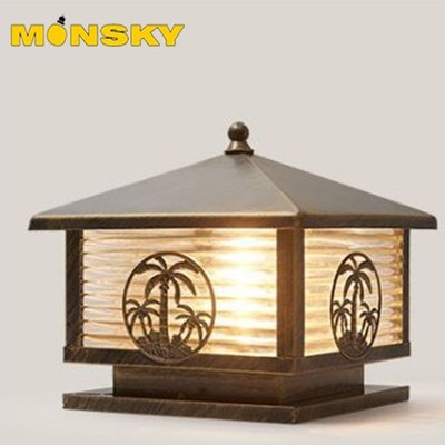 Đèn trụ cổng MONSKY FIDER trang trí ngoài trời, sân vườn sang trọng kèm bóng LED