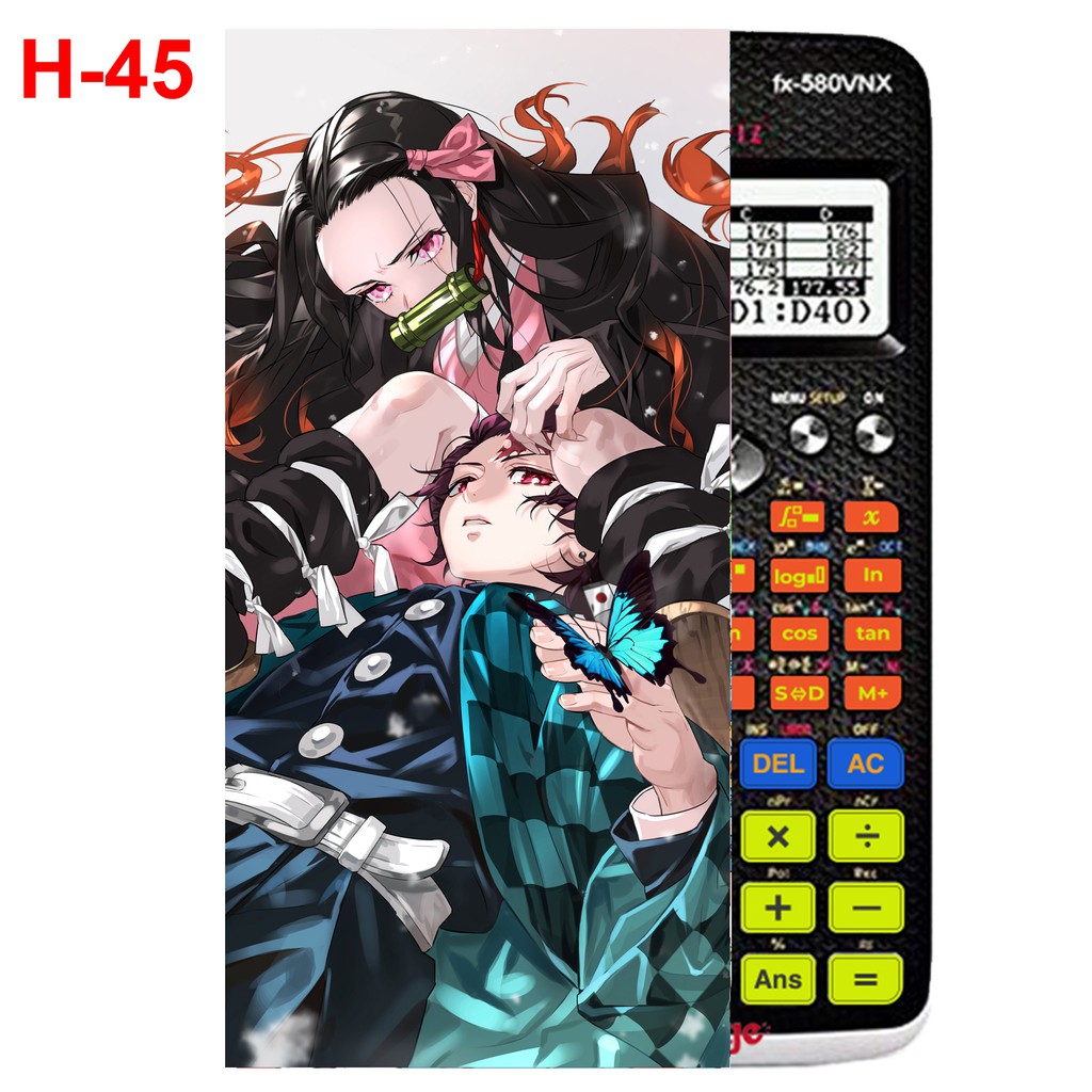 Dán Máy Tính CASIO anime Kimetsu No yaiba/ Thanh Gươm Diệt Quỷ/Trụ Cột