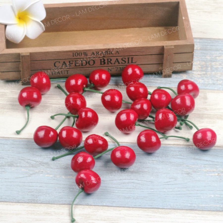 Quả Cherry Nhựa Trang Trí Siêu Xinh