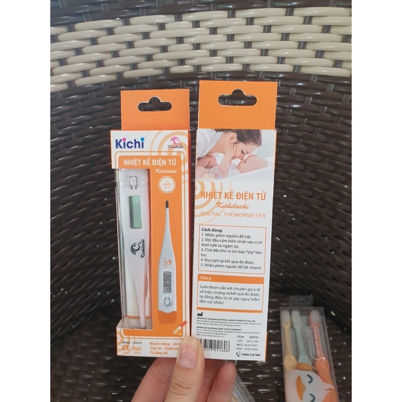 Nhiệt kế điện tử Kichi tiện lợi an toàn cho bé