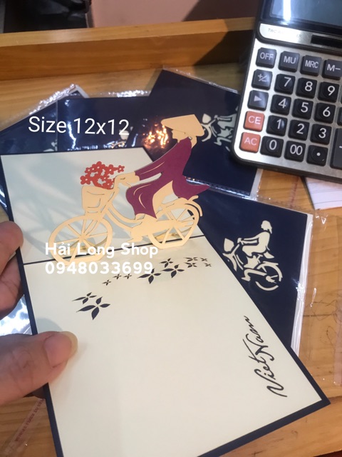 Cô gái đi xe  Đạp - Girl - Thiệp 3D ( VN ) | BigBuy360 - bigbuy360.vn