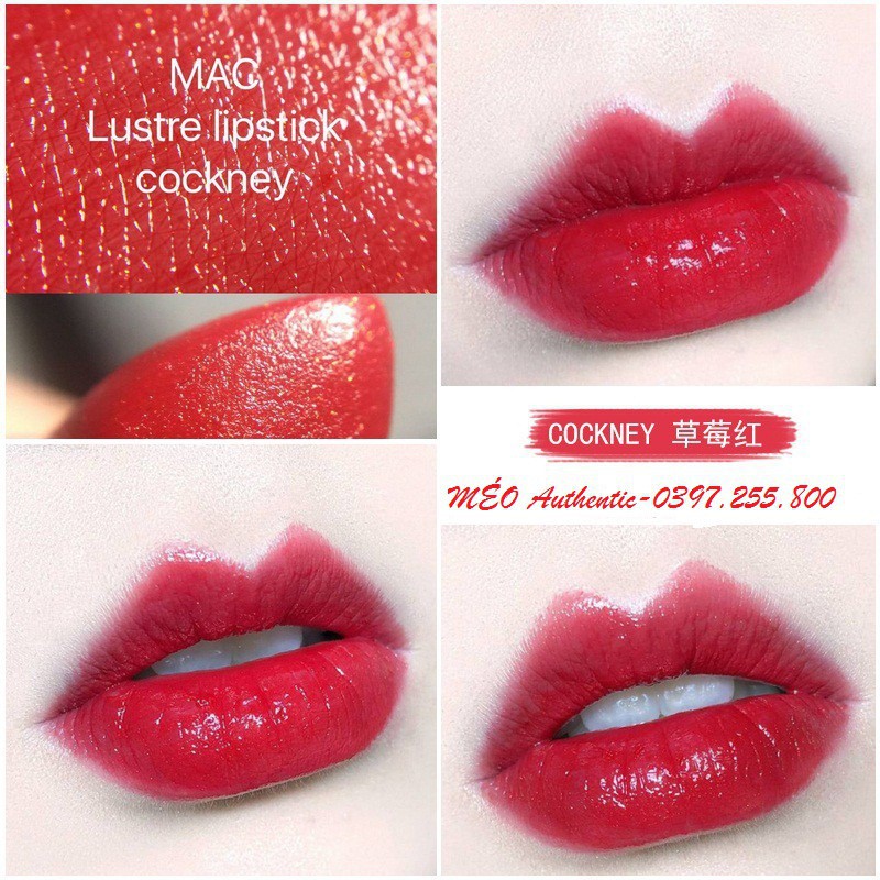 set 3 thỏi son MAC (mau see sheer- lady danger- cookney) fullbox