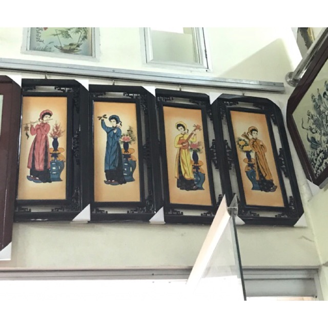 Tranh sứ tố nữ Bát Tràng
