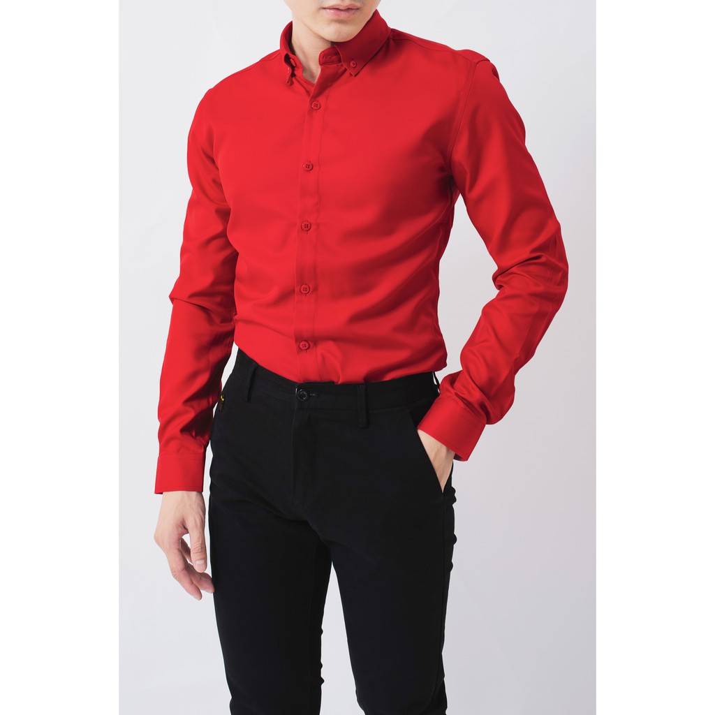 Áo Sơ Mi Nam Cotton Spandex Vải Co Giãn Form Slimfit Mềm Mịn Thấm Hút Tốt Có Bigsize - A068-1 | BigBuy360 - bigbuy360.vn