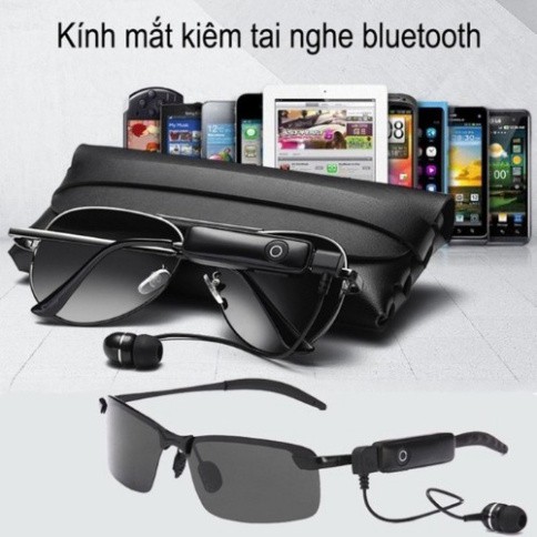 Mắt Kính Thông Minh Kiêm Tai Nghe Bluetooth Bass Siêu đỉnh Thiết kế Chất Liệu Polarized Chống Tia Cực Tím