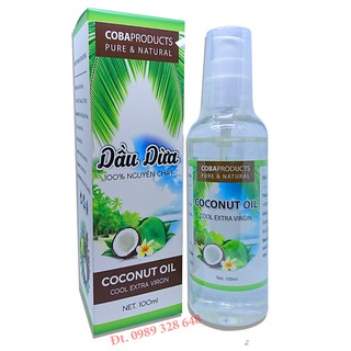 Dầu dừa nguyên chất ép lạnh Cô Ba 100ml .