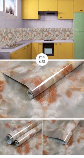 Giấy dán bếp, giấy dán tường TRÁNG NHÔM , chịu nhiệt , chống dầu mỡ rộng 60cm dài 5m | BigBuy360 - bigbuy360.vn
