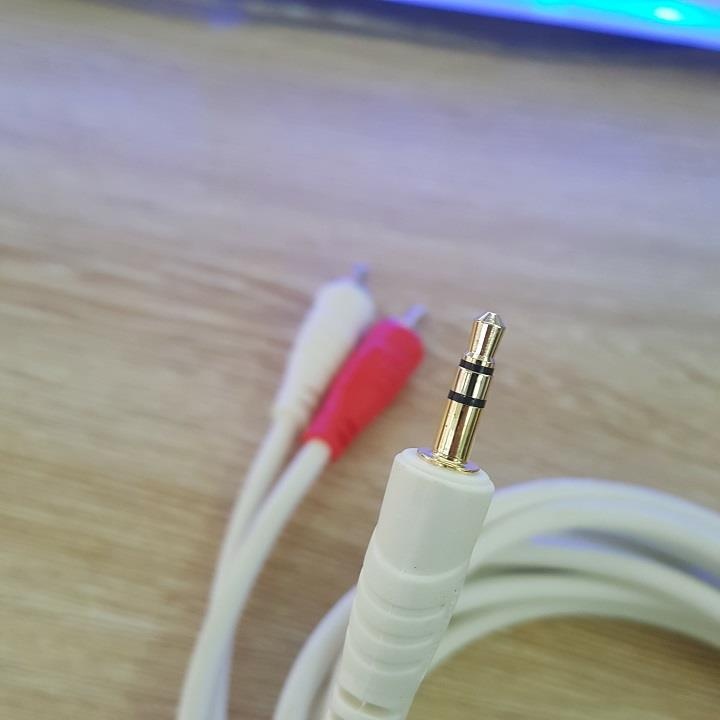 Dây Loa Cao cấp chính hãng Choseal 1 đầu 3.5mm ra 2 AV dài 5m , 3m , 1.8m