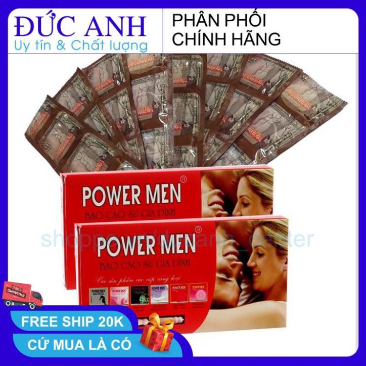 [ CHE TÊN ] COmbo 2 hộp Bao cao su Powermen Hàn Quốc 2 hộp x 12 chiếc siêu mỏng kéo dài thời gian yêu Mt2018