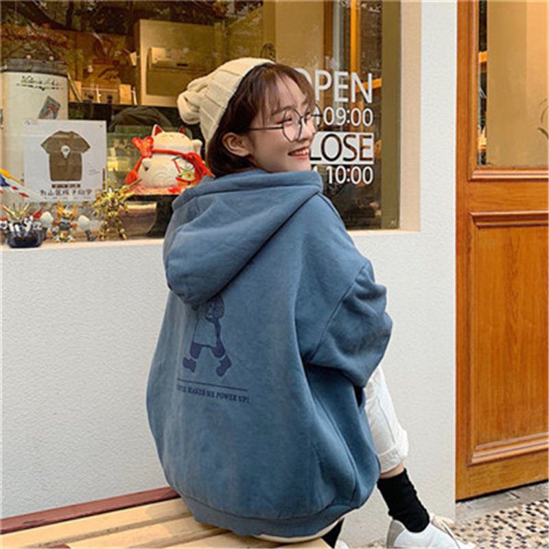 (sẵn nâu) áo khoác nỉ ulzzang dày dặn kèm hình thật | BigBuy360 - bigbuy360.vn