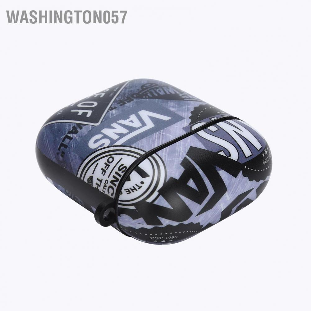 Washington057 Letters Pattern Earphone Case Protective Cover Shell Accessories for IOS Earbuds 2