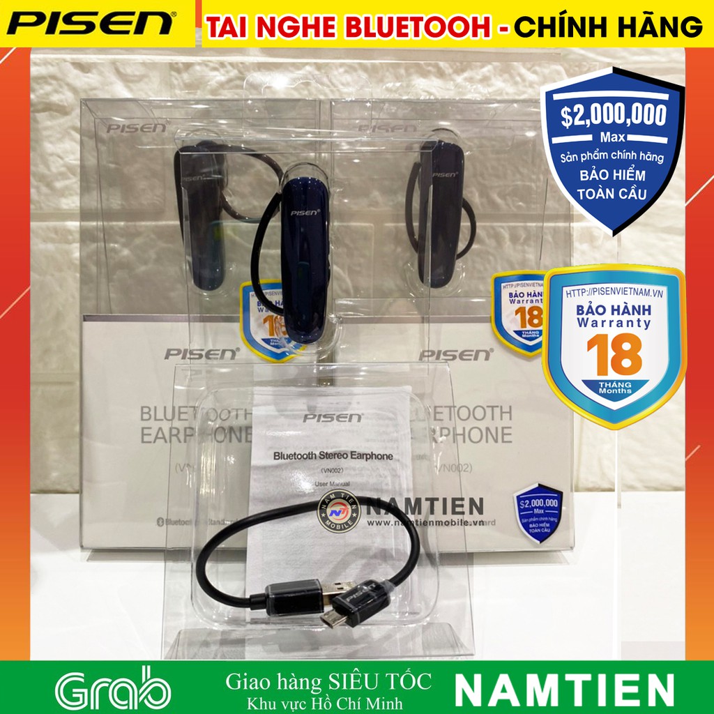 Tai Nghe Bluetooth Pisen VN002 - Hàng Chính Hãng